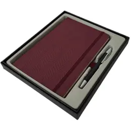 Prestige Herringbone Gift Set Burgundy